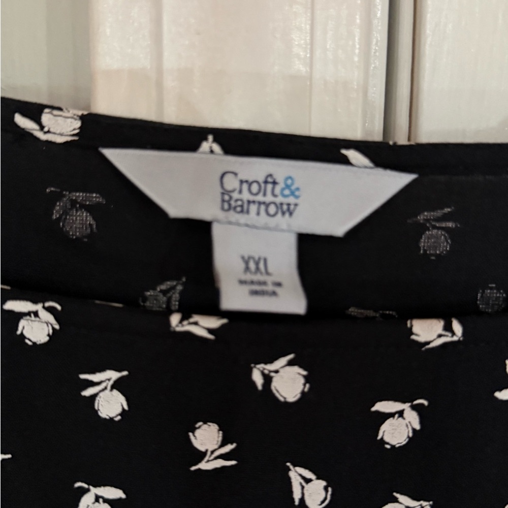 Croft & Barrow Black Floral Women’s dress